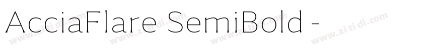 AcciaFlare SemiBold字字体转换